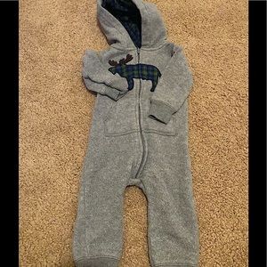 Grey and Blue/ Green Moose One Piece